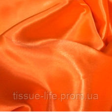 Тканина атлас звичайний щільний 125 gms Яскраво-оранжевий