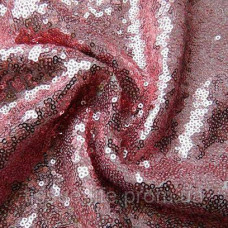 Пайеточная тканина на сітці Рожевий