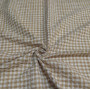 Сорочкова тканина Жатка х/б клітина 5 мм Бежевий з білим