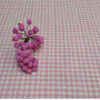 Сорочкова тканина Жатка х/б клітина 5 мм Ніжно рожевий з білим