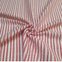 Сорочкова тканина Жатка х/б смужка 5 мм Бордовий з білим
