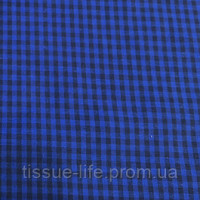 Сорочкова тканина принт карта 3 мм. Синій із чорним