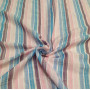 Сорочкова тканина Жатка бавовняна смужка 12 мм Різнобарвна