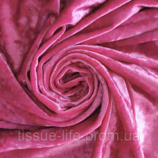 Тканина мармуровий Велюр стрейч (оксамит) Рожевий
