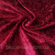 Тканина мармуровий Велюр стрейч (бархіт) Червоний