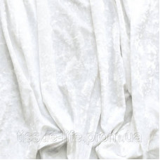 Тканина мармуровий Велюр стрейч (оксамит) Білий